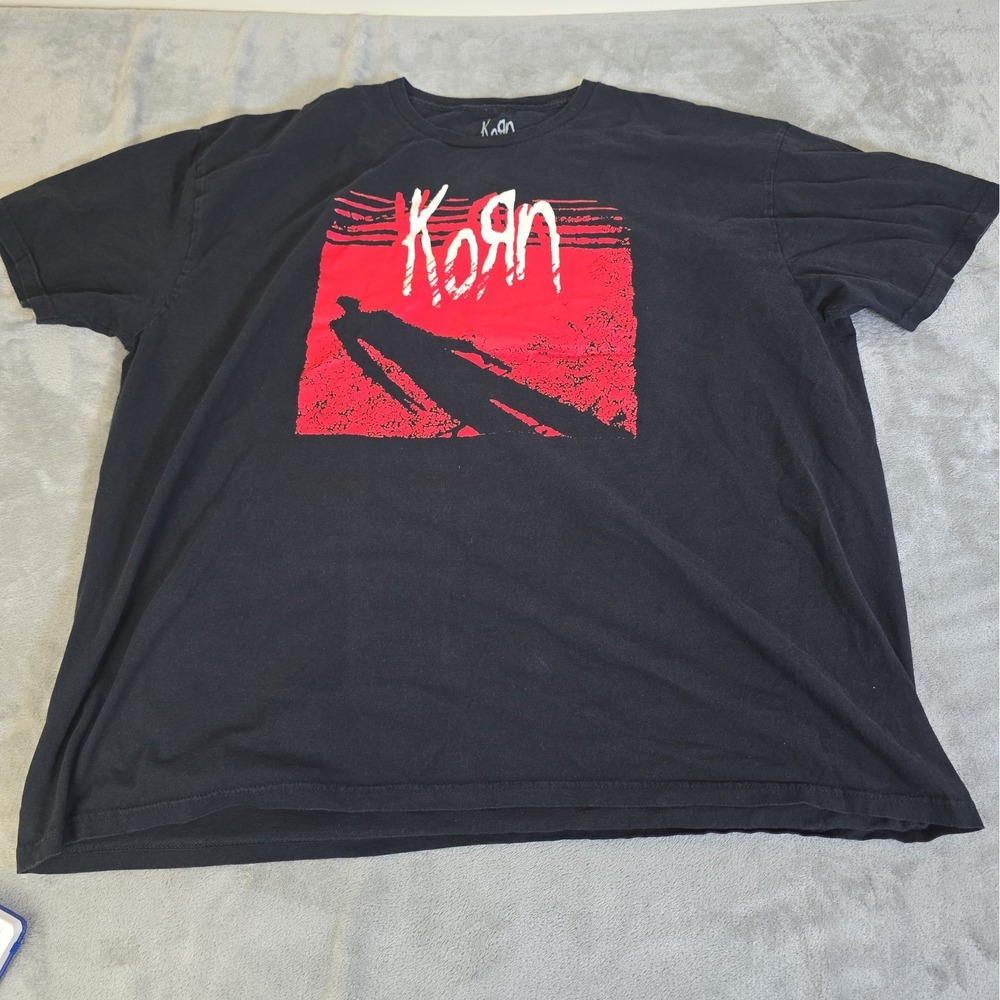 Official KoRn Shirt Mens 3XL Black/Red Black Graphic Print Mad Engine Nu Metal